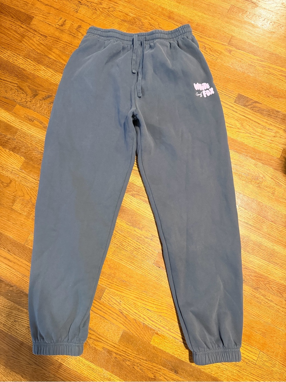 White Fox Boutique Track Joggers with Pink Logo